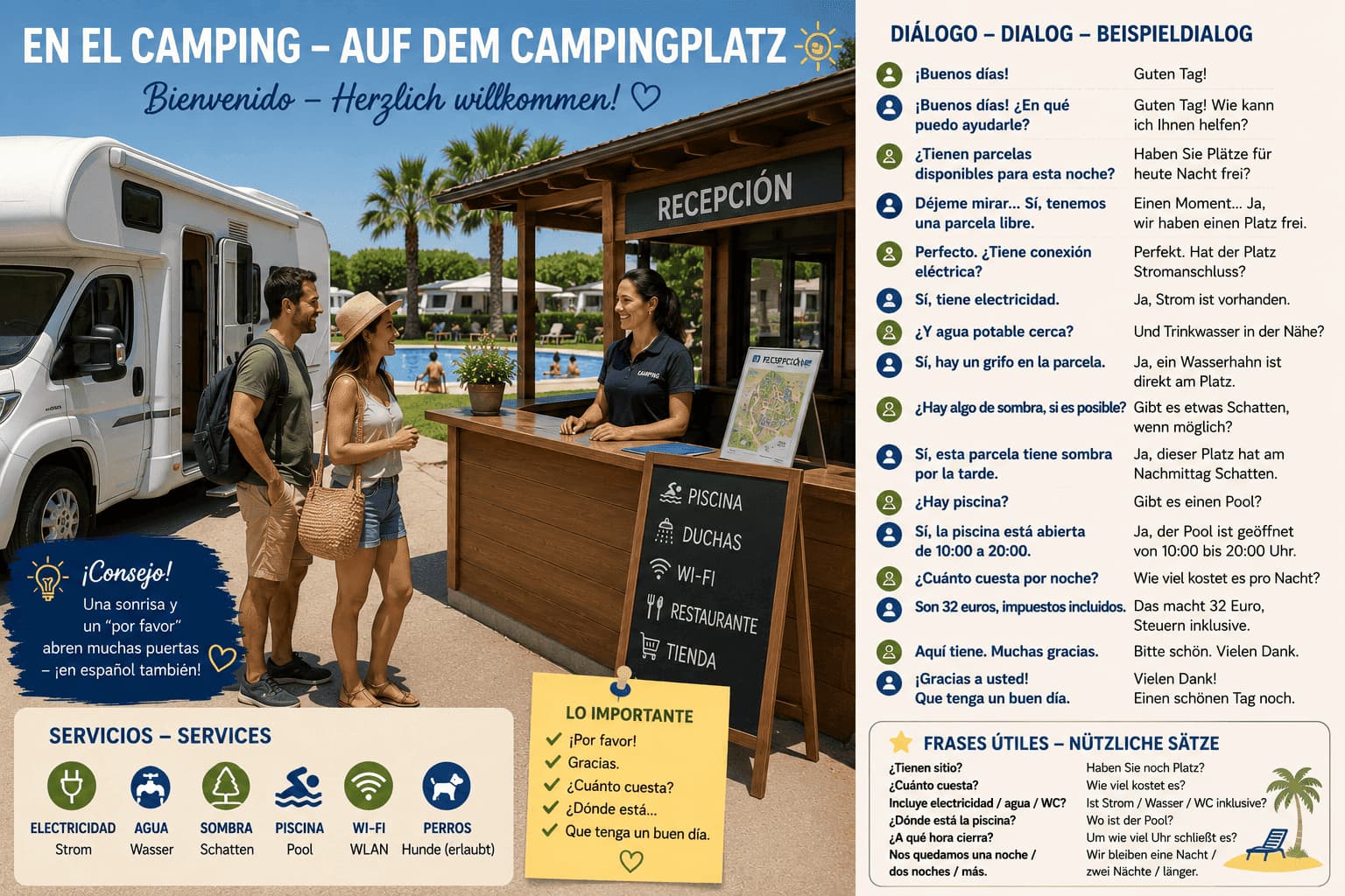 Ankunft auf dem Campingplatz